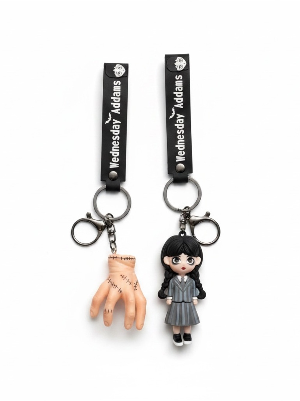 BUNDLE 2 Wednesday Show Adams & Thing Halloween Adams  Family Bag Charm Keychain